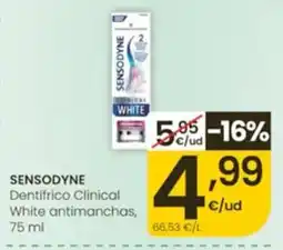 Eroski Sensodyne dentífrico clinical white antimanchas oferta