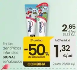 Eroski Signal dentífricos infantiles oferta