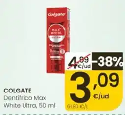 Eroski Colgate dentífrico max white ultra oferta