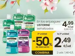 Eroski Listerine enjuagues oferta