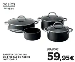 Hipercor basics batería de cocina oferta