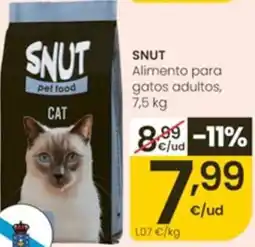 Eroski Snut alimento para gatos adultos oferta