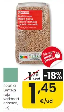 Eroski eroski lenteja roja variedad crimson oferta