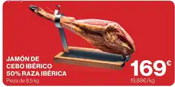 Hipercor Jamón de cebo ibérico oferta