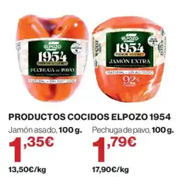 Hipercor Elpozo 1954 jamón asado oferta