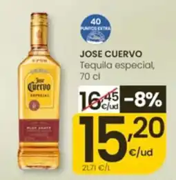 Eroski Jose Cuervo tequila especial oferta