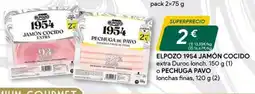 Masymas Elpozo 1954 jamón cocido extra duroc lonch. 150 g o pechuga pavo lonchas finas 120 g oferta