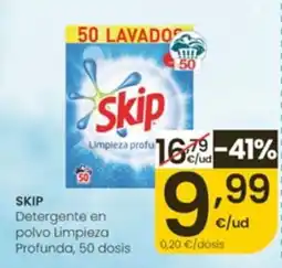 Eroski Skip Detergente en polvo Limpieza Profunda oferta