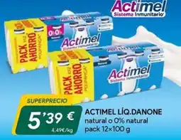Masymas Actimel líquido natural o 0% natural oferta