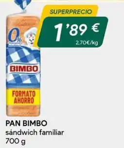 Masymas Bimbo pan sandwich familiar oferta