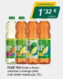 Masymas fuze tea limón o limón s/azúcar o mango-piña o té verde-maracuyá oferta