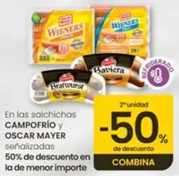 Eroski Campo frío y oscar mayer salchichas oferta