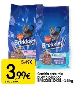 Dialprix Brekkies comida gato mix buey o pescado oferta