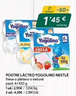 Masymas Yogolino postre lácteo fresa o plátano o natural oferta