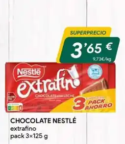 Masymas Nestlé chocolate con leche extra fino oferta