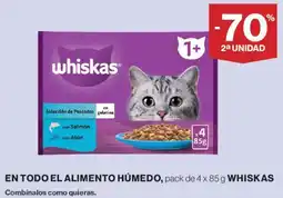 Hipercor Whiskas selección de pescados en gelatina oferta