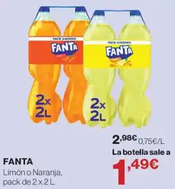 Hipercor Fanta Limón o Naranja oferta
