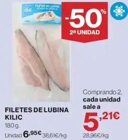 Hipercor Kilic filetes de lubina oferta
