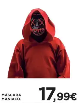 Hipercor Máscara maniaco. oferta