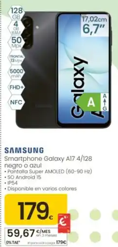 Eroski Samsung smartphone galaxy a17 4/128 oferta