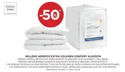 Hipercor basics relleno nórdico extra volumen confort algodón oferta