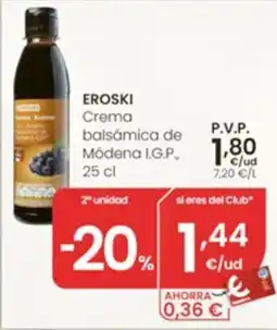 Eroski eroski crema balsámica de módena i.g.p. oferta