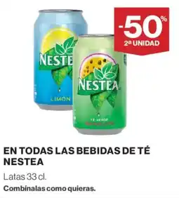 Hipercor Nestea bebidas de té oferta