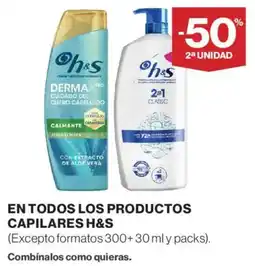Hipercor H&S productos capilares oferta