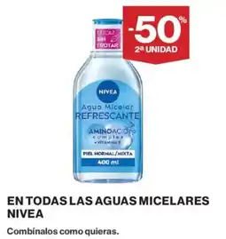 Hipercor Nivea agua micelar refrescante oferta