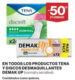 Hipercor Tena y demak Up discos desmaquillantes oferta