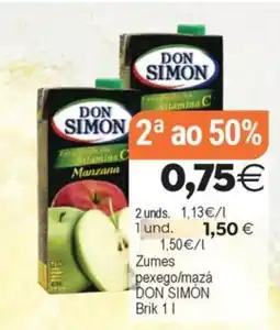 Supermercados Aquí Don Simon zumes pexego/mazá oferta