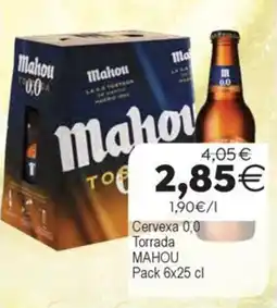 Supermercados Aquí Mahou Cervexa 0,0 Torrada oferta