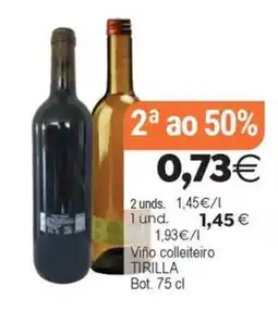 Supermercados Aquí Tirilla viño colleiteiro oferta