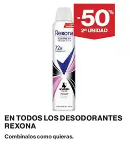 Hipercor Rexona desodorantes oferta