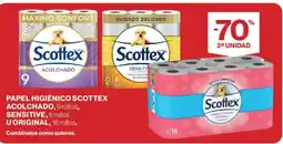 Hipercor Scottex papel higiénico acolchado sensitive u original oferta