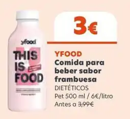 Dialprix Yfood comida para beber sabor frambuesa oferta