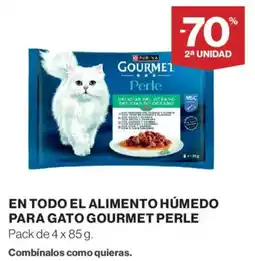 Hipercor Purina el alimento humedo para gato gourmet perle oferta