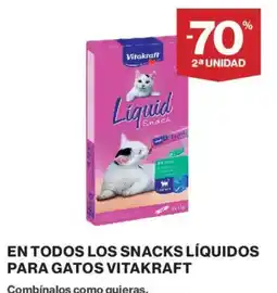 Hipercor Vitakraft los snacks liquidos para gatos oferta