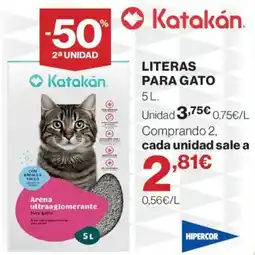 Hipercor Katakán literas para gato oferta