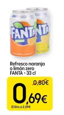 Dialprix Fanta refresco naranja o limón zero oferta