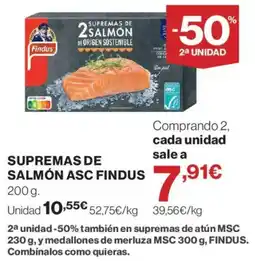 Hipercor Findus supremas de salmón oferta