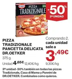 Hipercor Dr.Oetker pizza tradicional pancetta delicata oferta