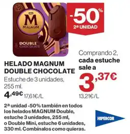 Hipercor magnum helado double chocolate oferta