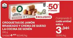 Hipercor la cocina de senén croquetas de jamón braseado y crema de queso oferta