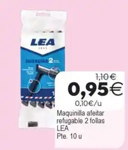 Supermercados Aquí Lea maquinilla afeitar refugable 2 follas oferta