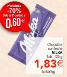 SPAR Milka chocolate con leche oferta