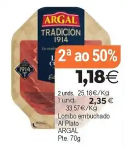 Supermercados Aquí Argal lombo embuchado al plato oferta