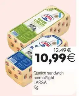 Supermercados Aquí Larsa queixo sandwich normal/light oferta