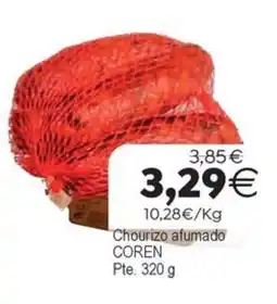 Supermercados Aquí Coren chourizo afumado oferta