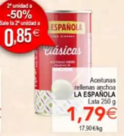 SPAR La Española aceitunas rellenas anchoa oferta